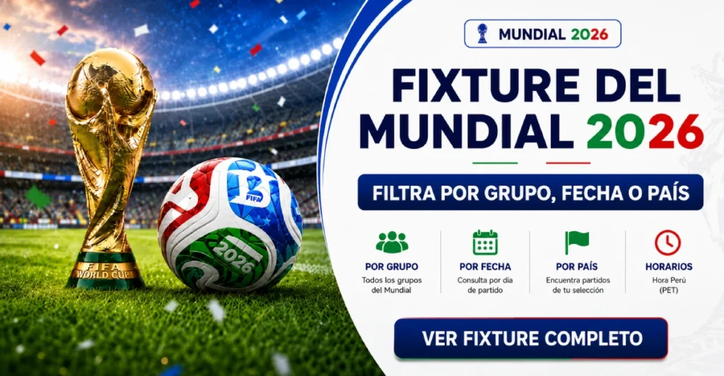 Ver fixture del mundial calendario mundial 2026