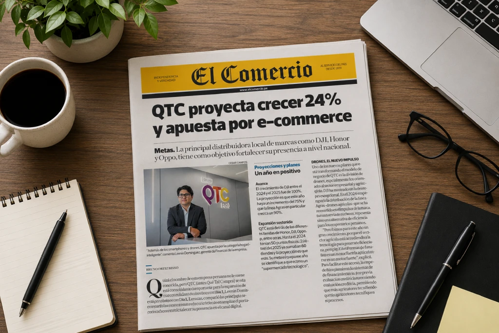 QTC destaca en El Comercio por su crecimiento y expansión digital